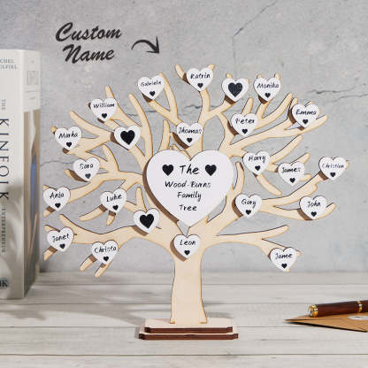 Custom Name Family Tree Personalized Engraved Desk Decoration Anniversary Gifts-Blongser