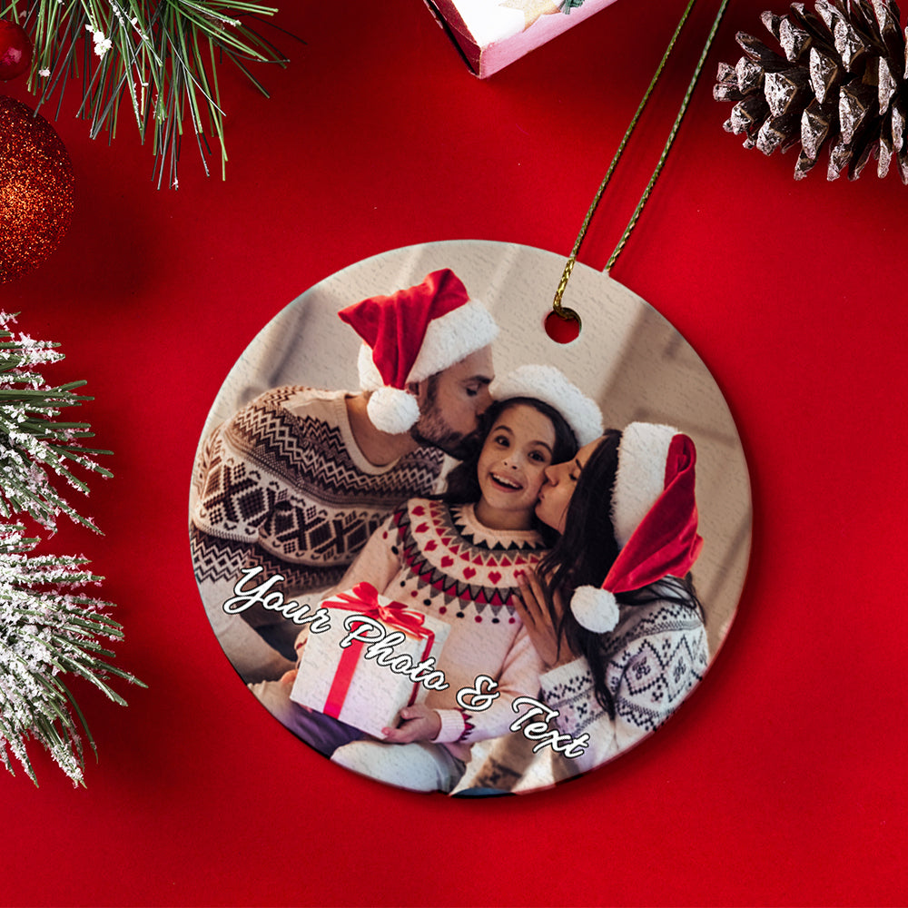 Personalized Photo Christmas Ornaments Gift for Family-Blongser