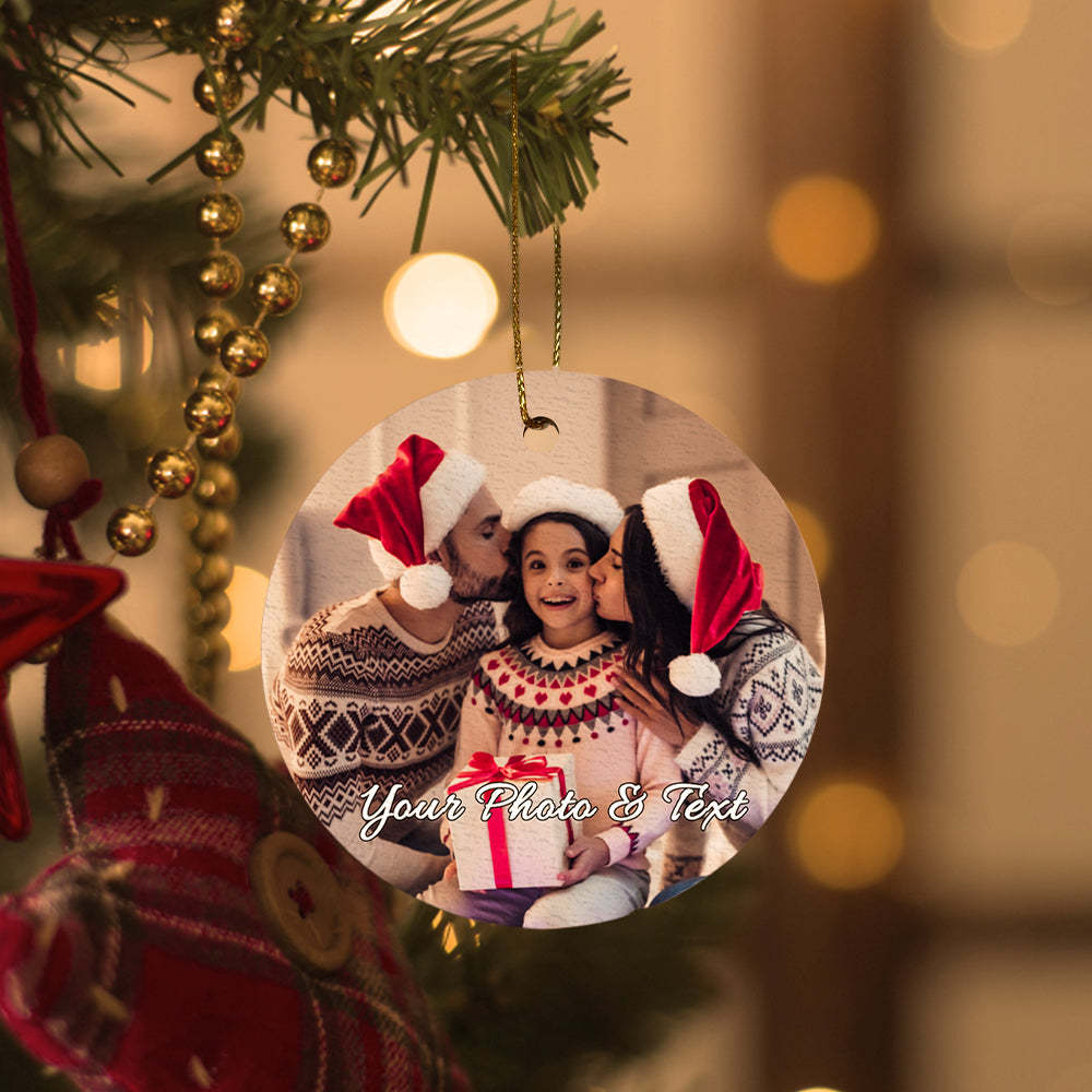 Personalized Photo Christmas Ornaments Gift for Family-Blongser