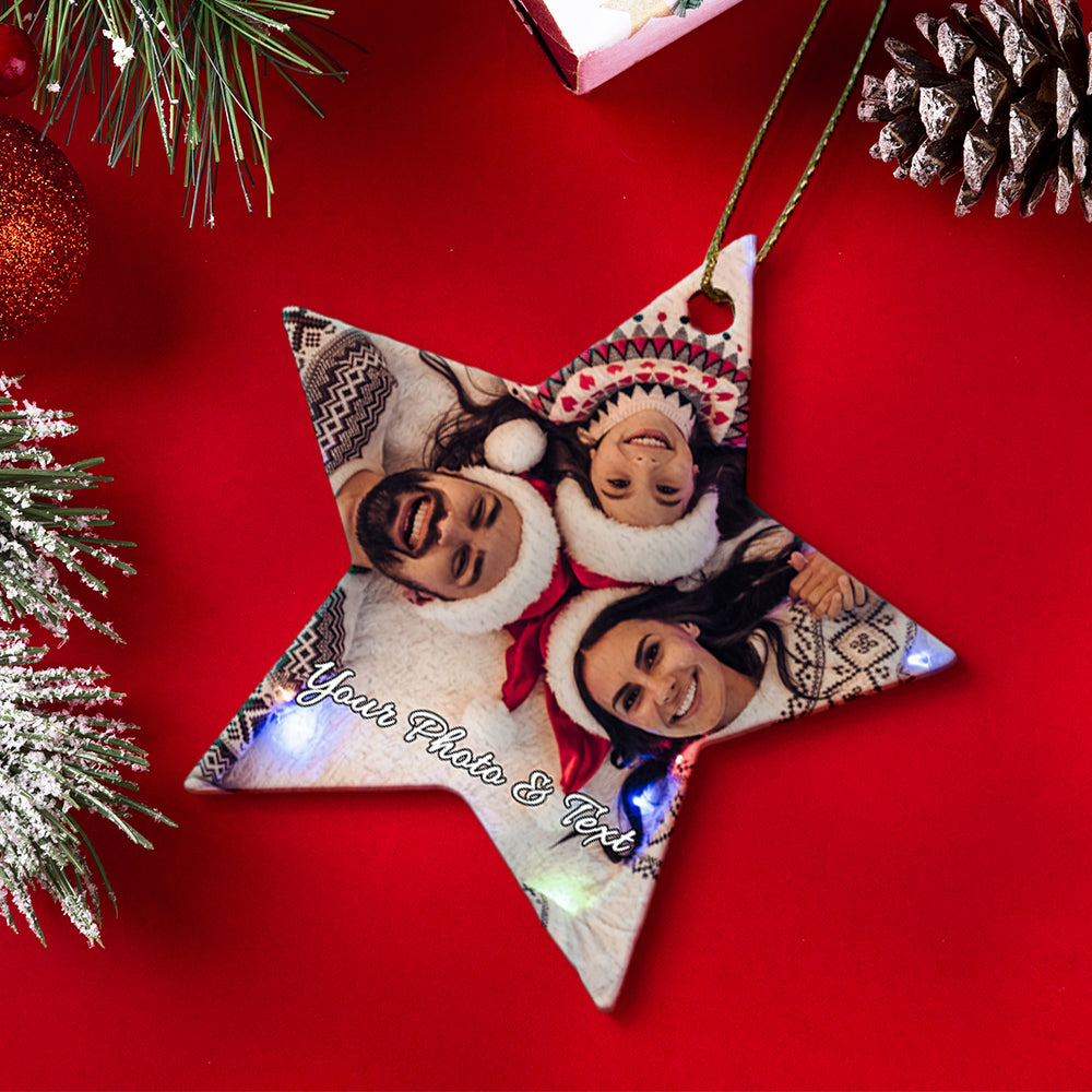 Personalized Photo Christmas Ornaments Gift for Family-Blongser
