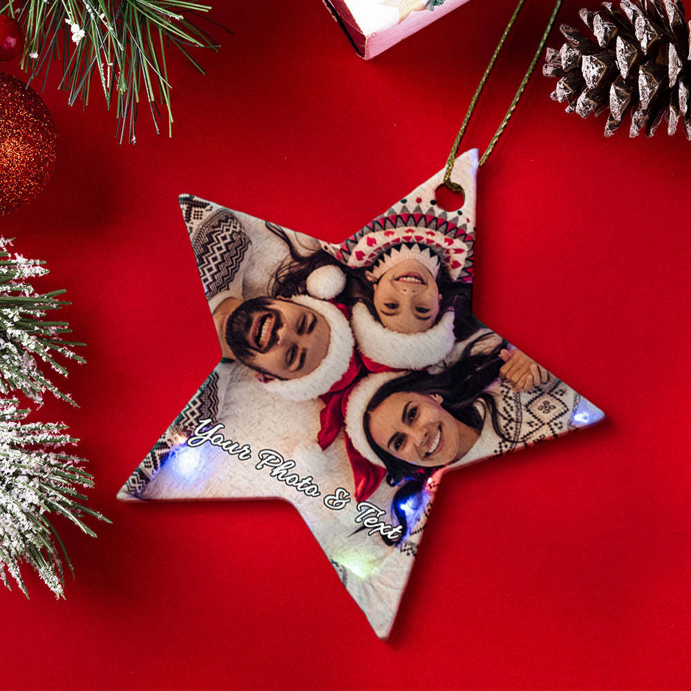 Personalized Photo Christmas Ornaments Gift for Family-Blongser