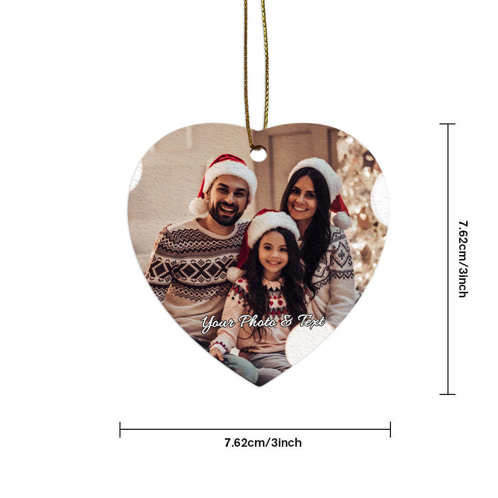 Personalized Photo Christmas Ornaments Gift for Family-Blongser
