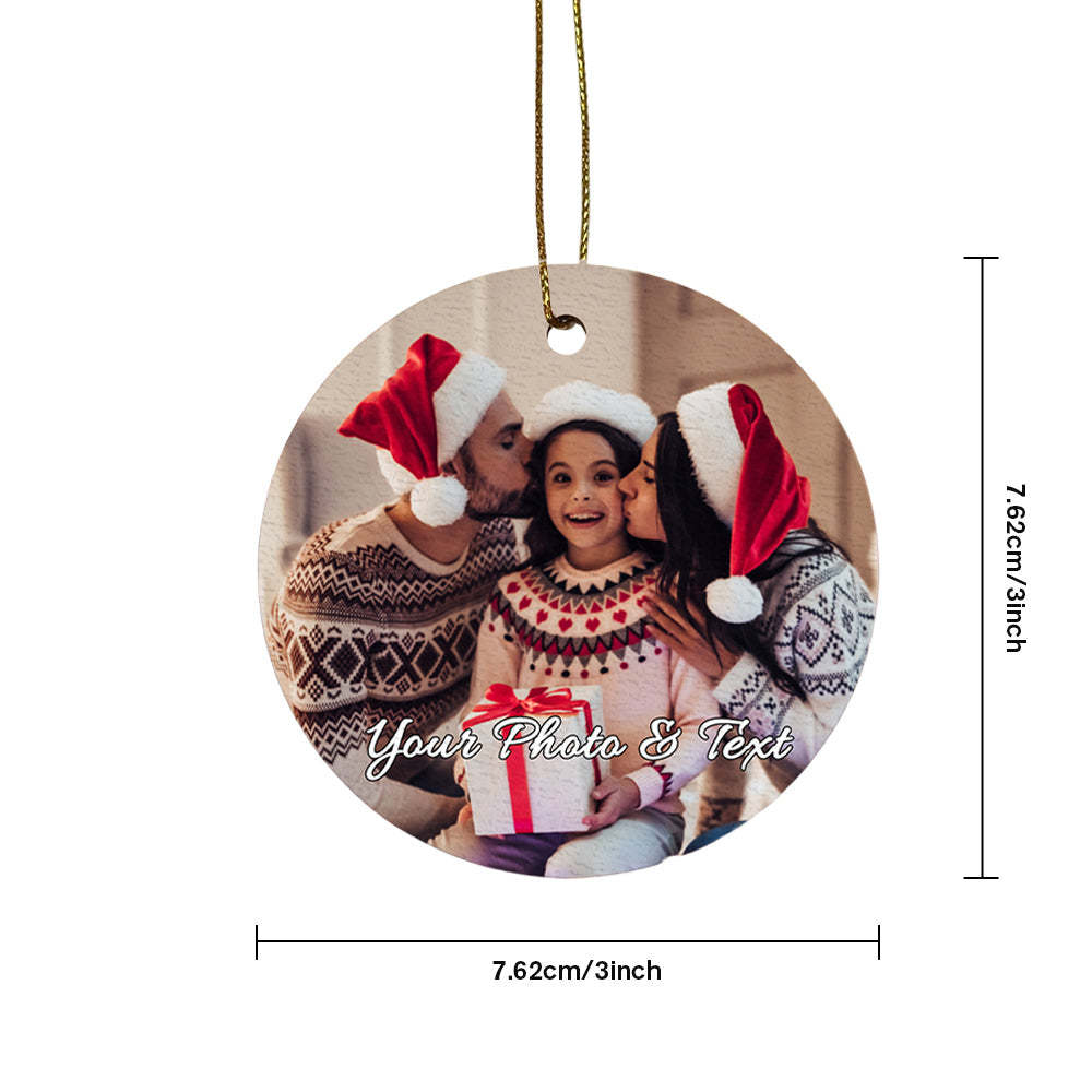 Personalized Photo Christmas Ornaments Gift for Family-Blongser