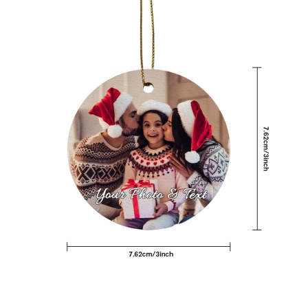 Personalized Photo Christmas Ornaments Gift for Family-Blongser