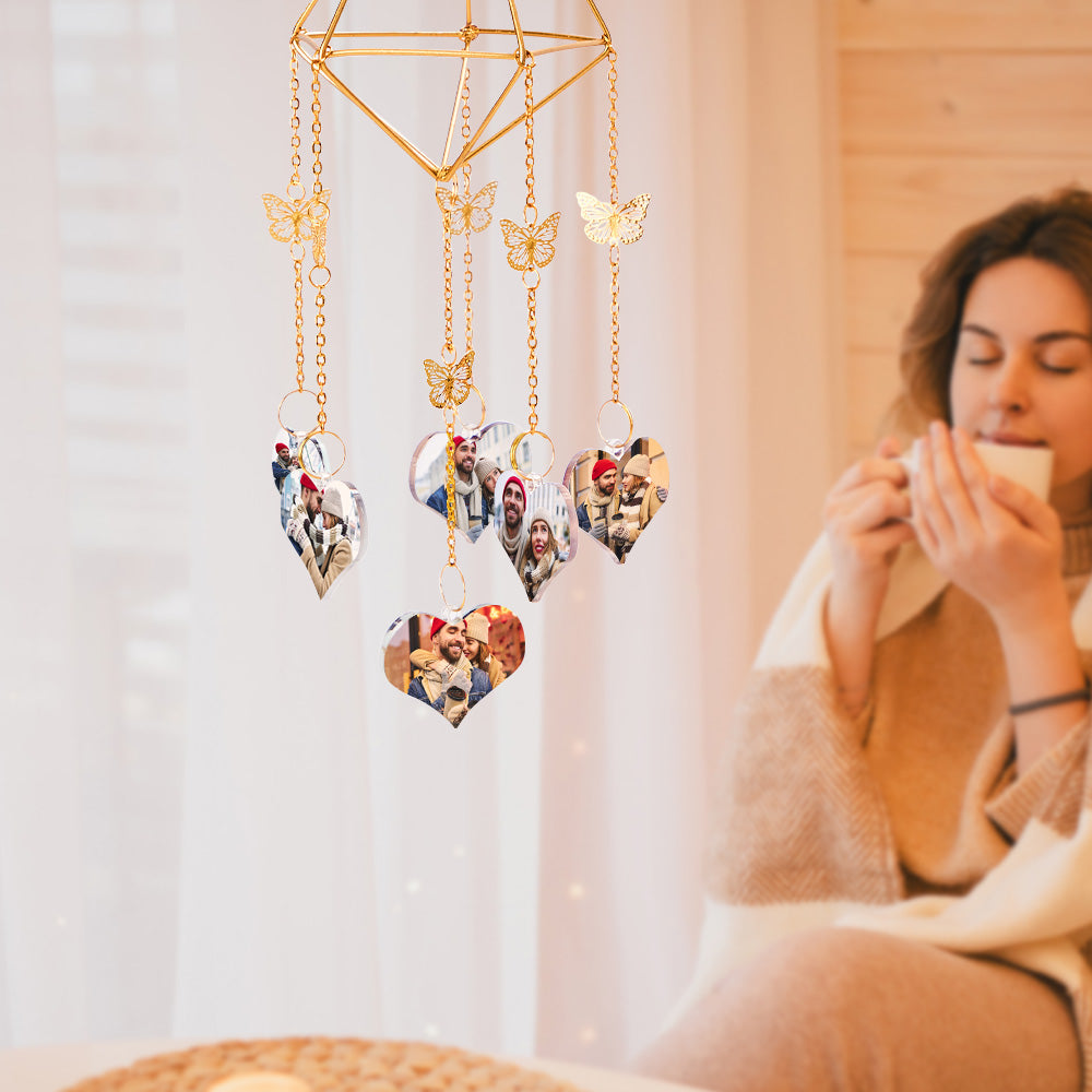 Custom Photo Wind Chimes Delicate Butterfly Home Decoration Gifts-Blongser