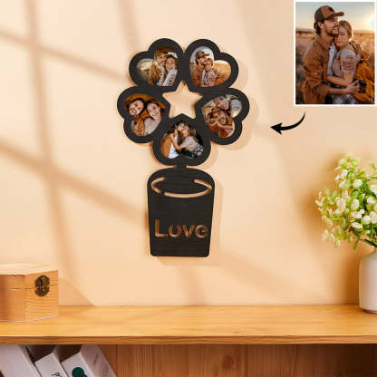 Custom Heart Photo Wall Decor Personalized Acrylic Photo Frame Wall Decoration-Blongser