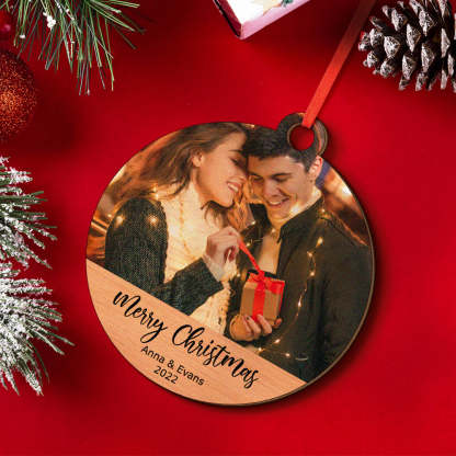 Personalized Wooden Photo Christmas Ornaments Holiday Gift for Family-Blongser