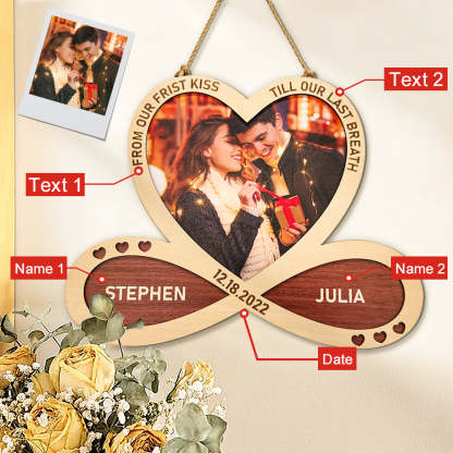 Personalized Heart Infinity Wooden Sign Hanging Wall Decor-Blongser