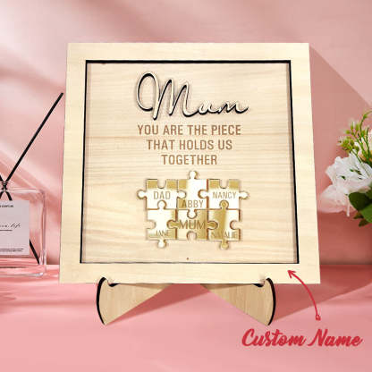 You Are the Piece That Holds Us Together Personalized Mum Puzzle Plaque Mother's Day Gift-Blongser