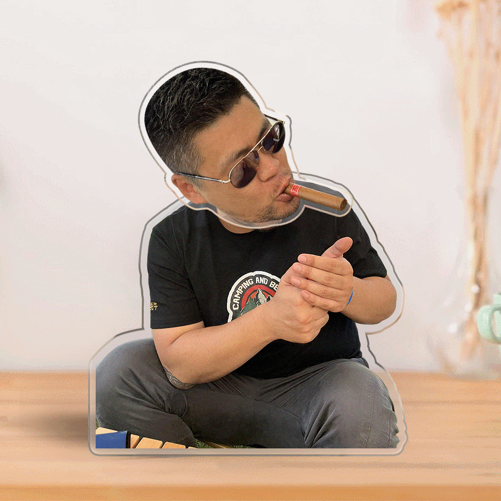 Custom Photo Automatic Shaking Head Ornament Personalized Car Dashboard Decoration Home Desktop Ornament-Blongser