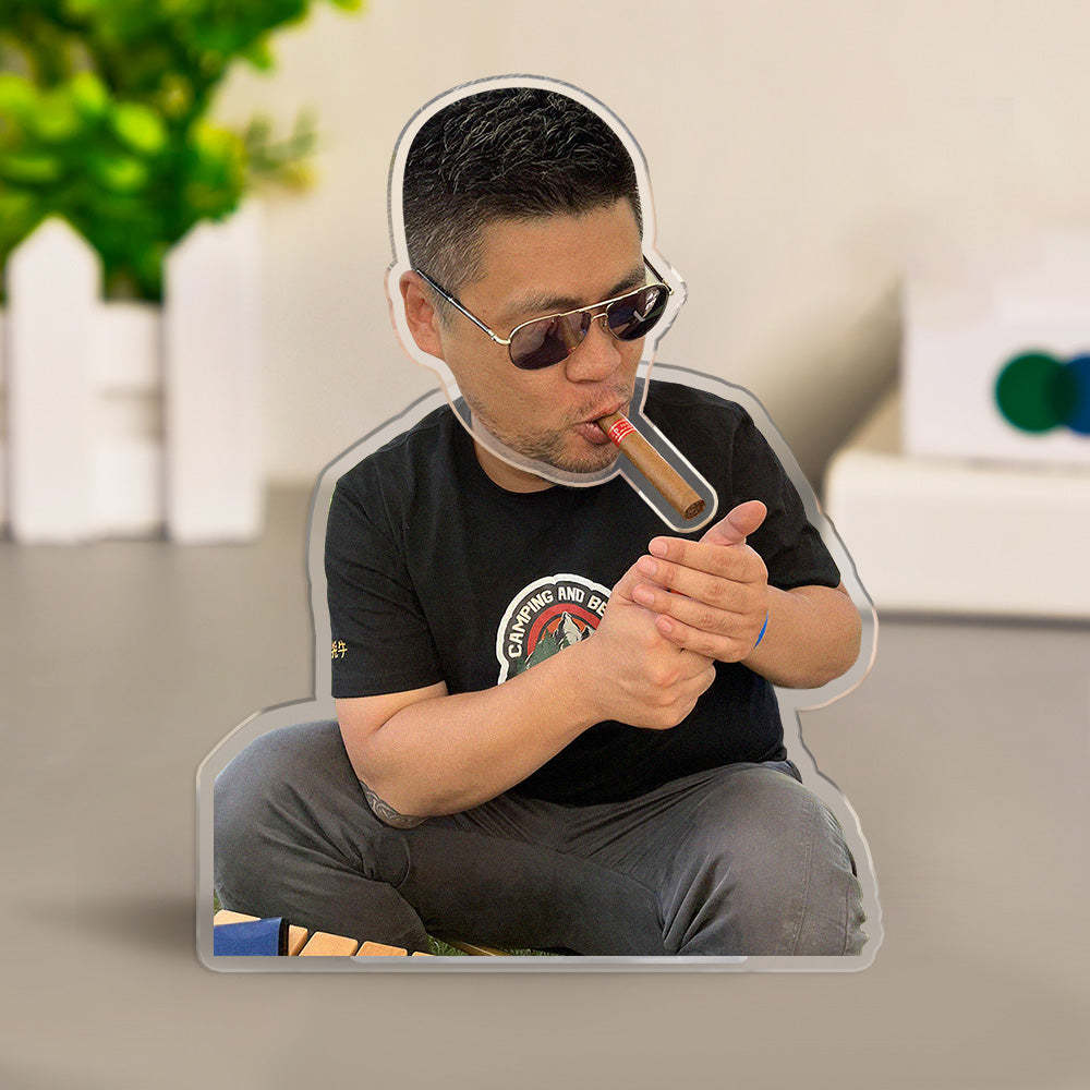 Custom Photo Automatic Shaking Head Ornament Personalized Car Dashboard Decoration Home Desktop Ornament-Blongser