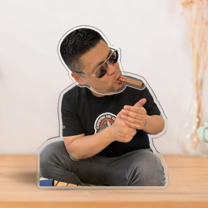 Custom Photo Automatic Shaking Head Ornament Personalized Car Dashboard Decoration Home Desktop Ornament-Blongser