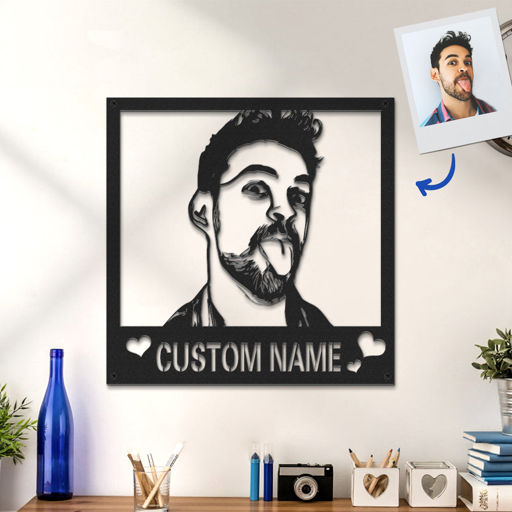 Custom Metal Sign LED Light Personalized Photo Sign Wall Art Home Decor Gift-Blongser