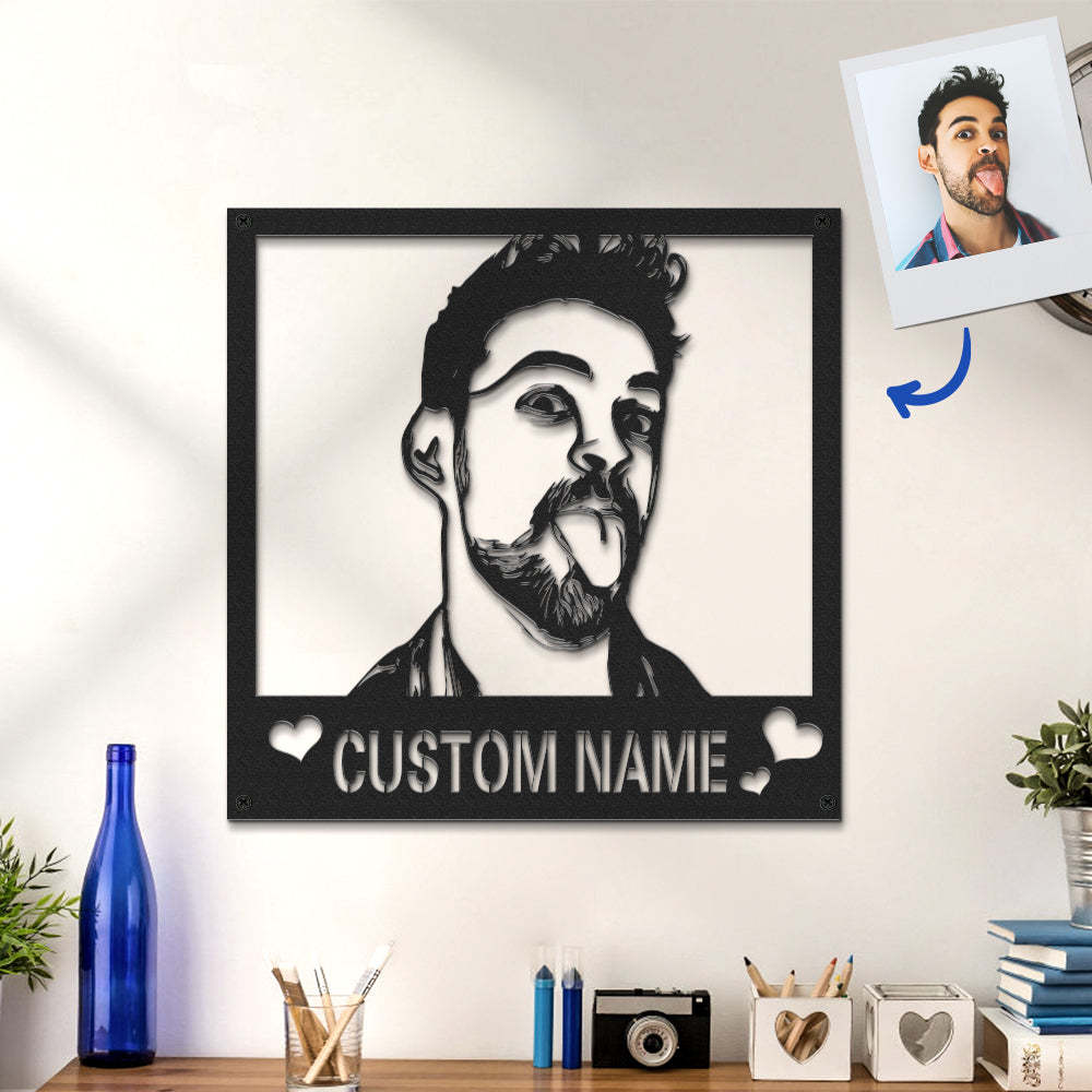 Custom Metal Sign LED Light Personalized Photo Sign Wall Art Home Decor Gift-Blongser