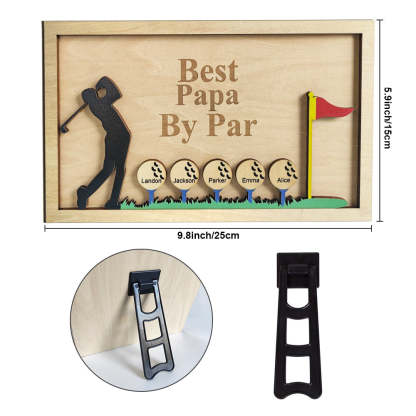 Personalized Father's Day Wooden Golf Sign Engraved Name Plaque Gift for Dad Grandpa-Blongser