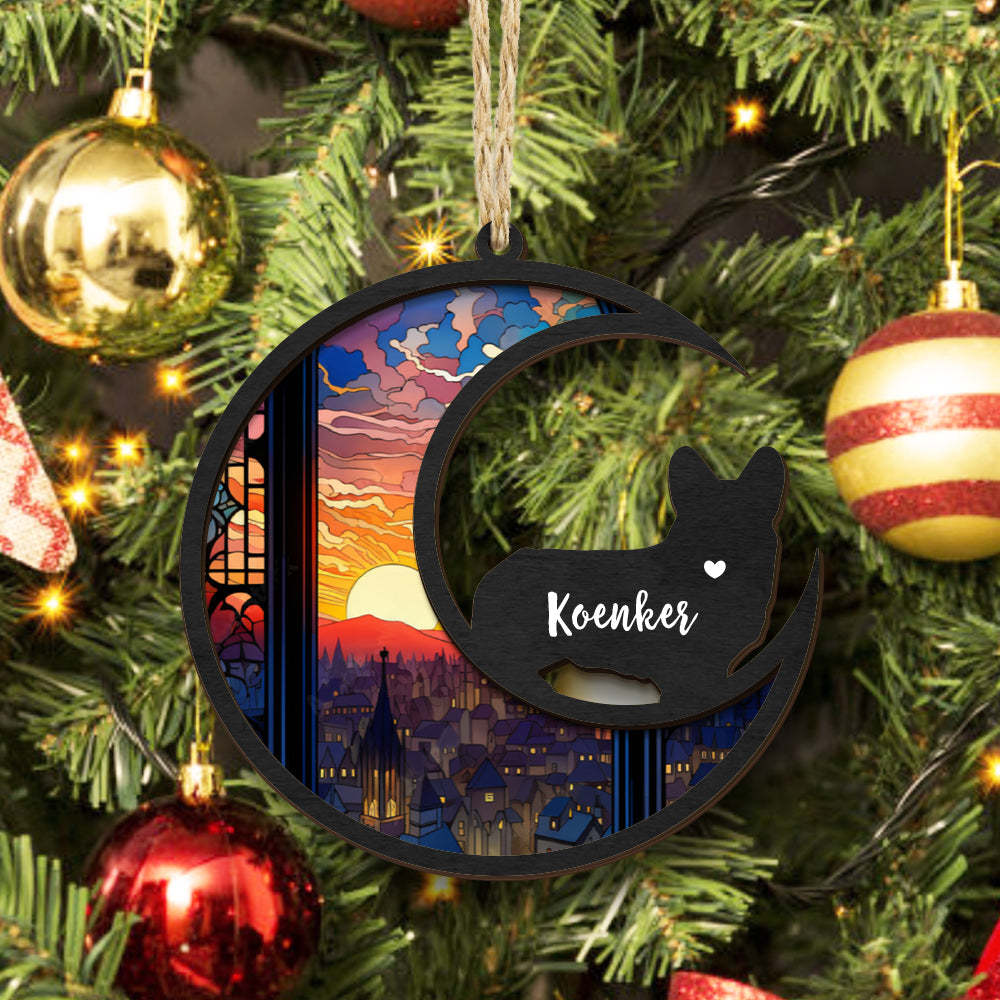 Personalized Dog Memorial Suncatcher Dog Memorial Ornament Loss of Pet Sympathy Gift-Blongser