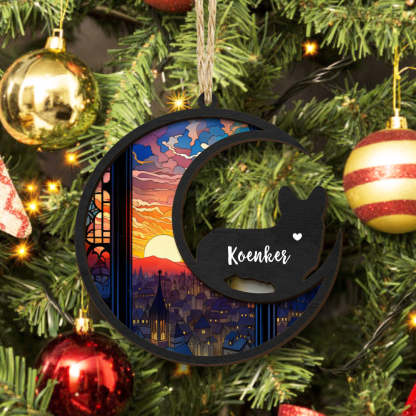 Personalized Dog Memorial Suncatcher Dog Memorial Ornament Loss of Pet Sympathy Gift-Blongser