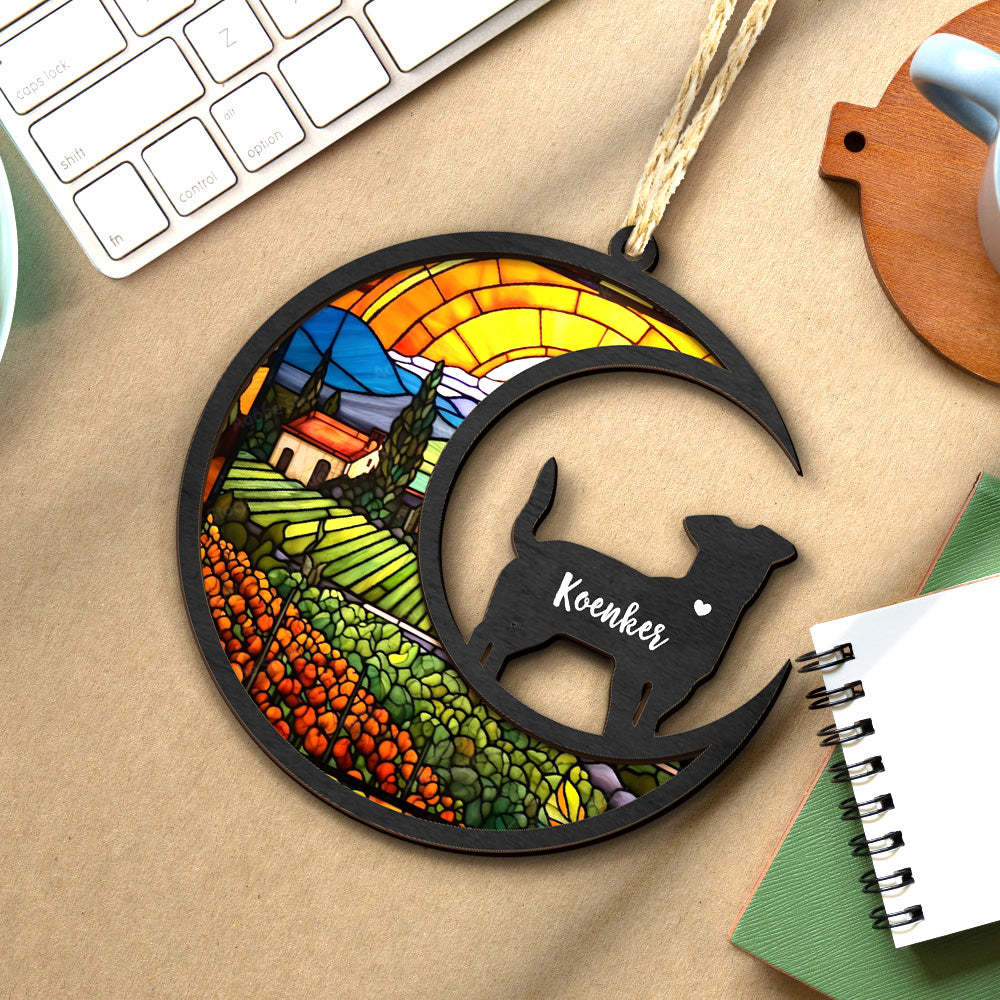 Personalized Dog Memorial Suncatcher Dog Memorial Ornament Loss of Pet Sympathy Gift-Blongser