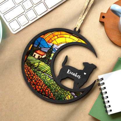 Personalized Dog Memorial Suncatcher Dog Memorial Ornament Loss of Pet Sympathy Gift-Blongser