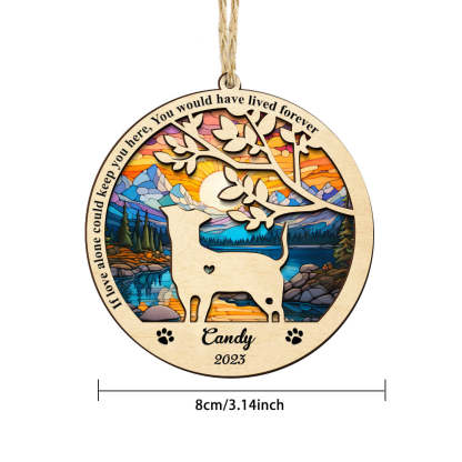Personalized Dog Memorial Suncatcher Pet Memorial Ornament Gifts for Dog Lovers-Blongser