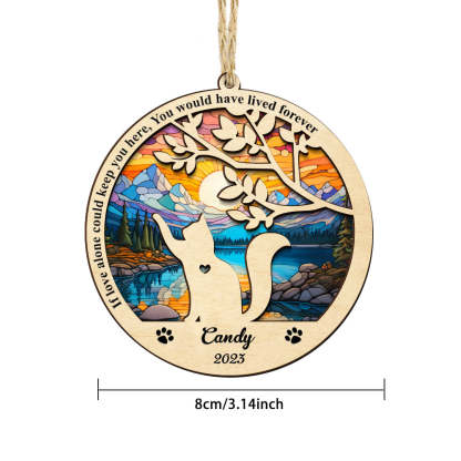 Custom Cat Memorial Suncatcher Pet Memorial Ornament Loss of Pet Sympathy Gift-Blongser