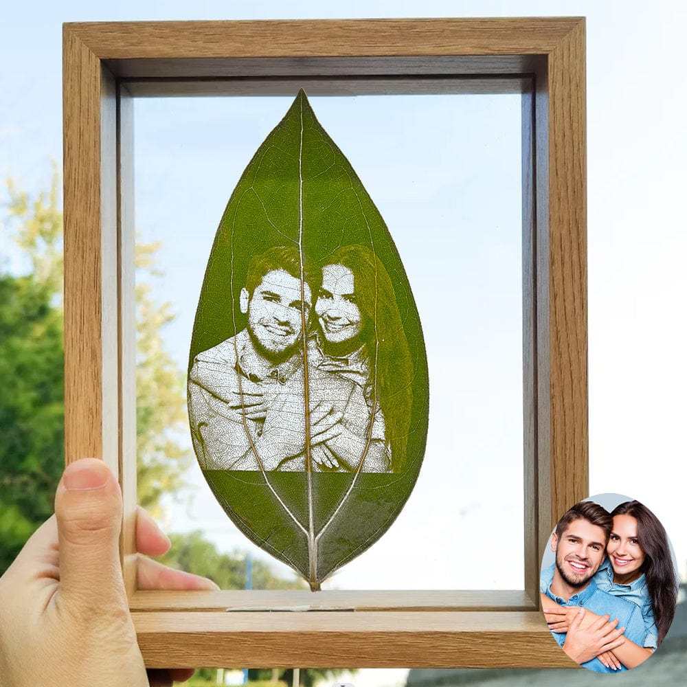 Personalized Photo Leaf Bookmark Custom Leaf Carving Bookmarks Leaf Carving Art Unique Gift for Reader-Blongser