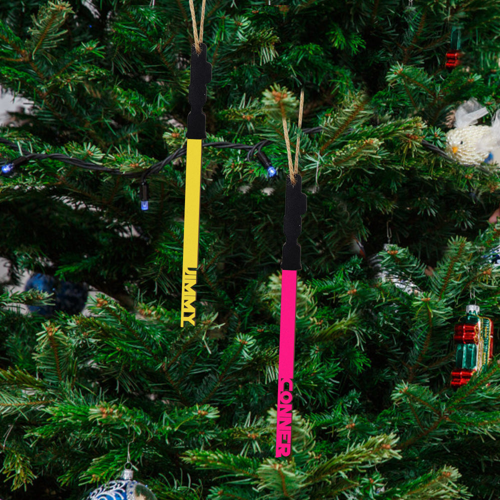 Personalized Christmas Lightsaber ornament Custom Family Member Name Unique Christmas Gifts-Blongser