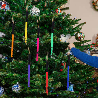 Personalized Christmas Lightsaber ornament Custom Family Member Name Unique Christmas Gifts-Blongser