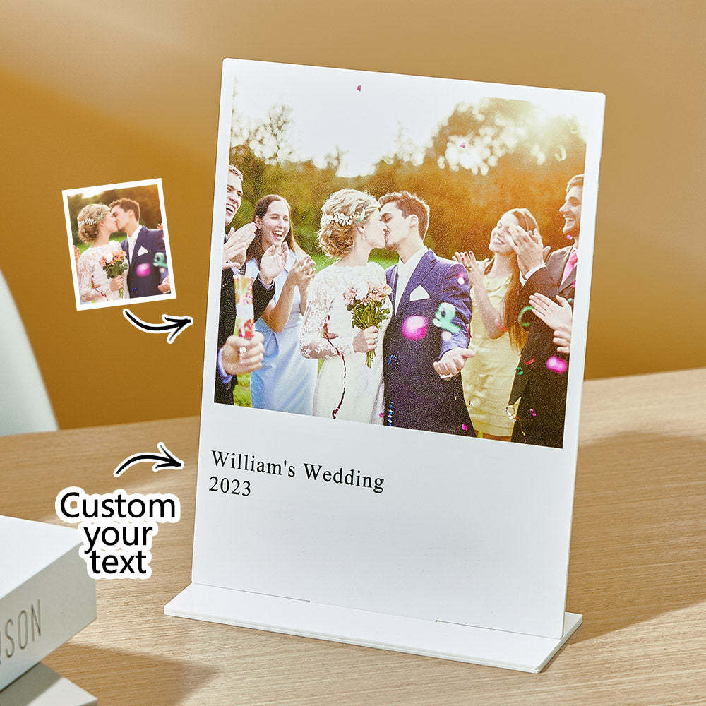 Personalised Photo Plaque Acrylic Photo Plaque Home Decor for Anniversary Birthday Gifts-Blongser