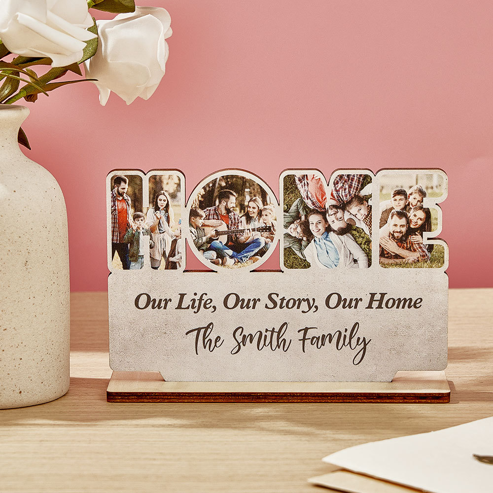 Personalized Home Wooden Plaque Custom Photo Home Sign Home Decoration Gift-Blongser
