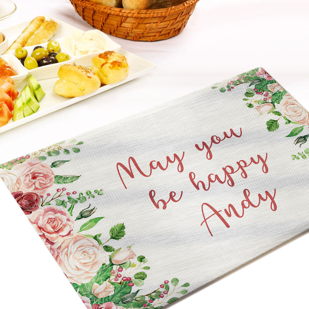 Custom Brunch Placemat Personalized Rectangle Placemat Table Decorations For Gift