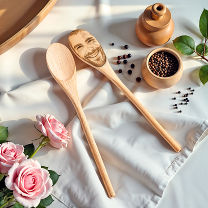 Custom Face Spoon Any Face (Facial Features) Engraved on a Spoon Novelty Gift Mother's Gift Father's Day Gift-Blongser