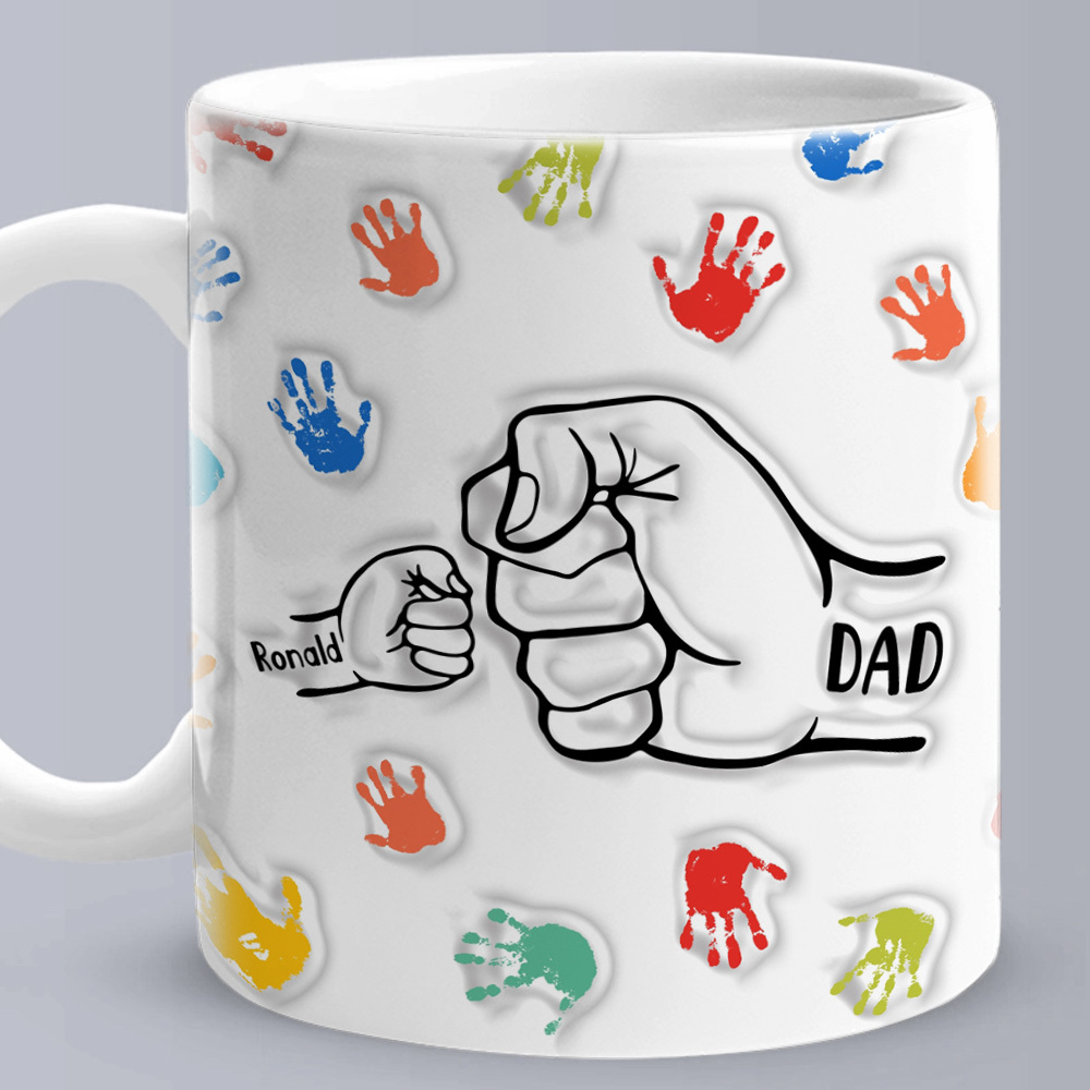 Customized 3D Inflated Effect Mug - Perfect Gift for Dad and Grandpa-Blongser