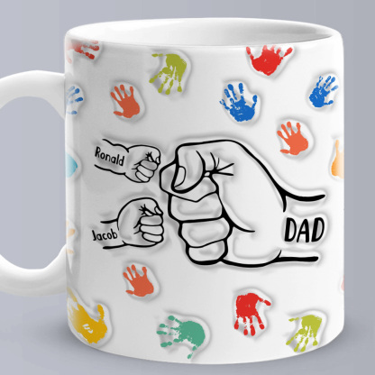 Customized 3D Inflated Effect Mug - Perfect Gift for Dad and Grandpa-Blongser