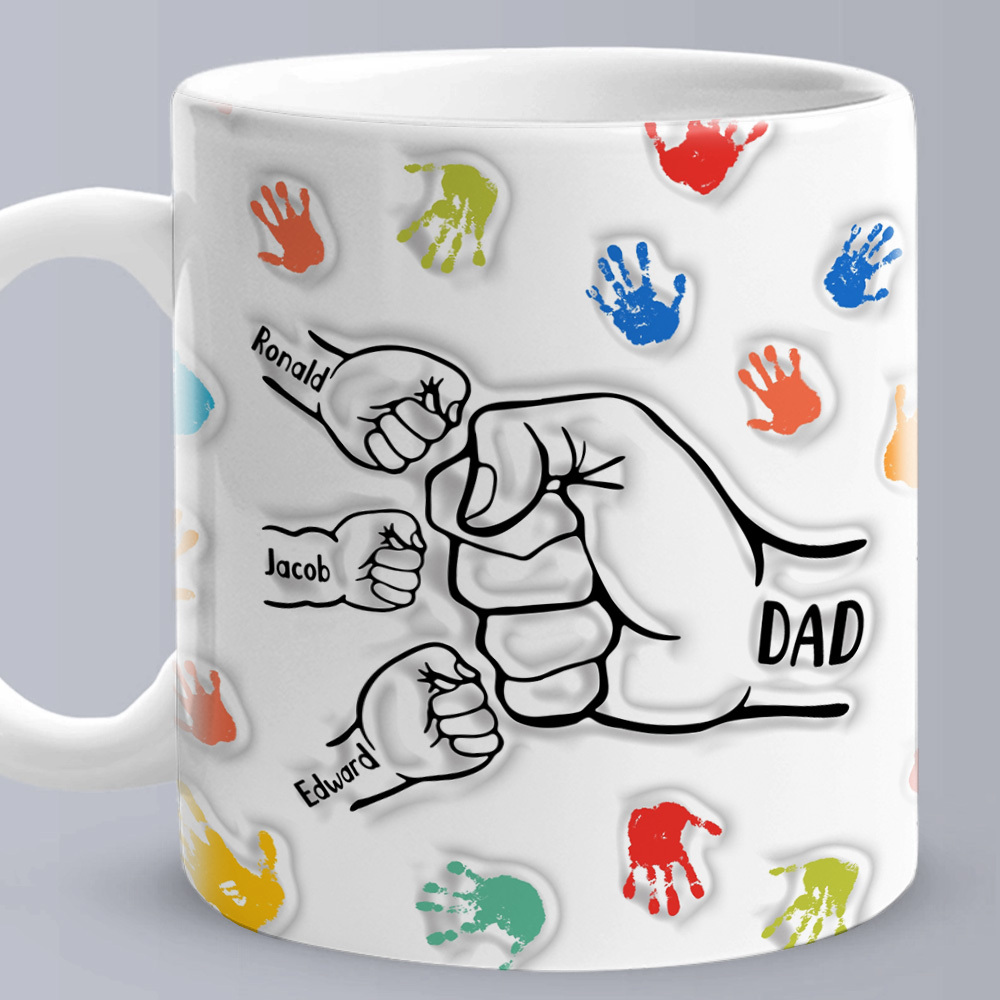 Customized 3D Inflated Effect Mug - Perfect Gift for Dad and Grandpa-Blongser