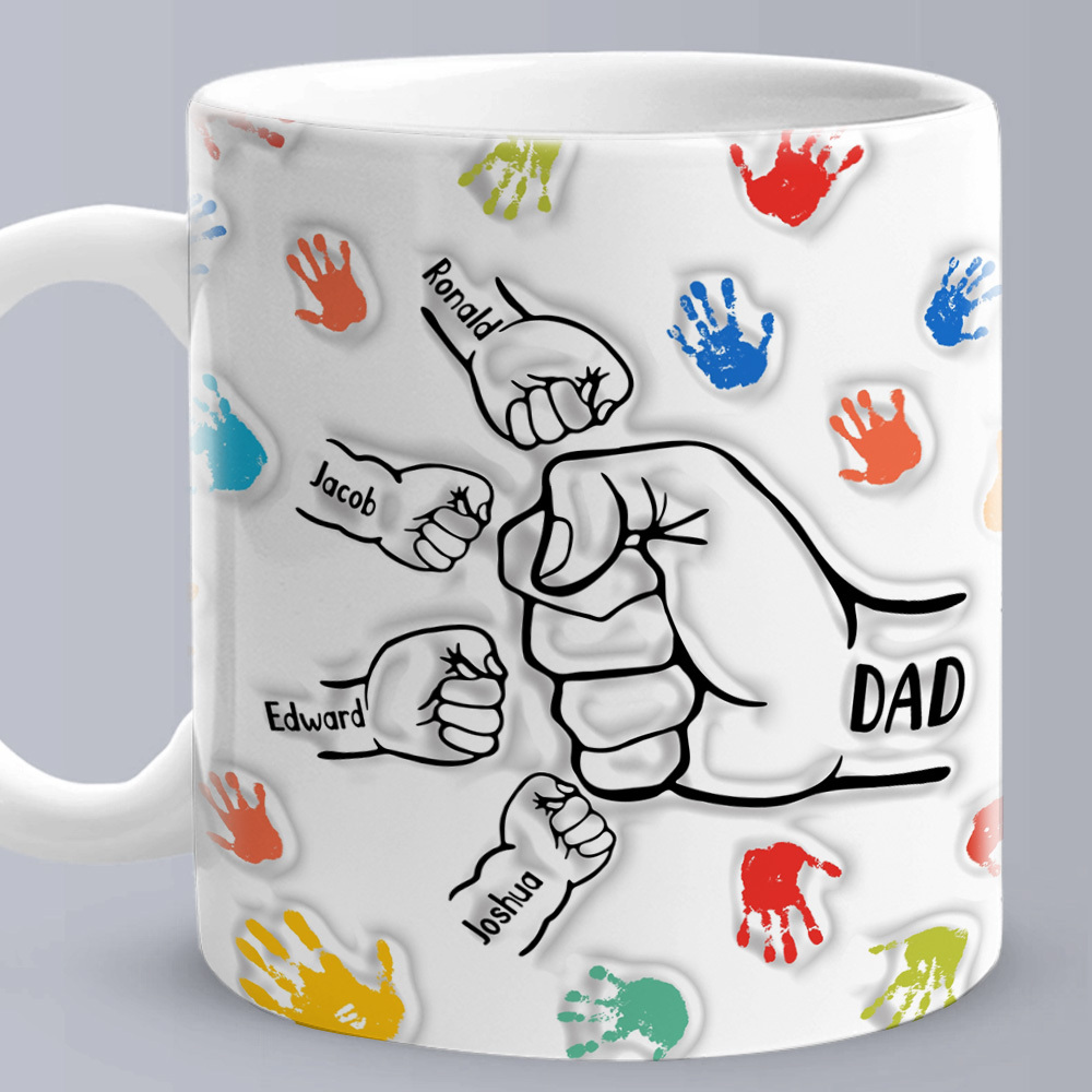Customized 3D Inflated Effect Mug - Perfect Gift for Dad and Grandpa-Blongser