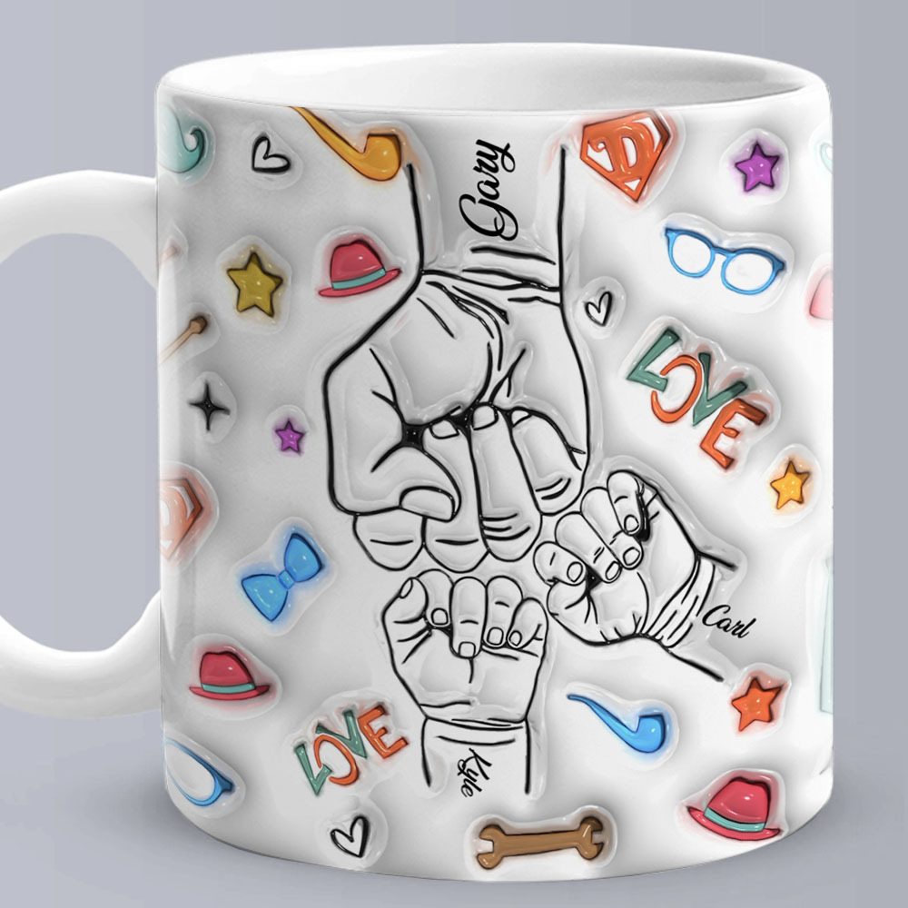 Personalized 3D Inflated Effect Kids Name Mug - Perfect Father's Day Gift-Blongser