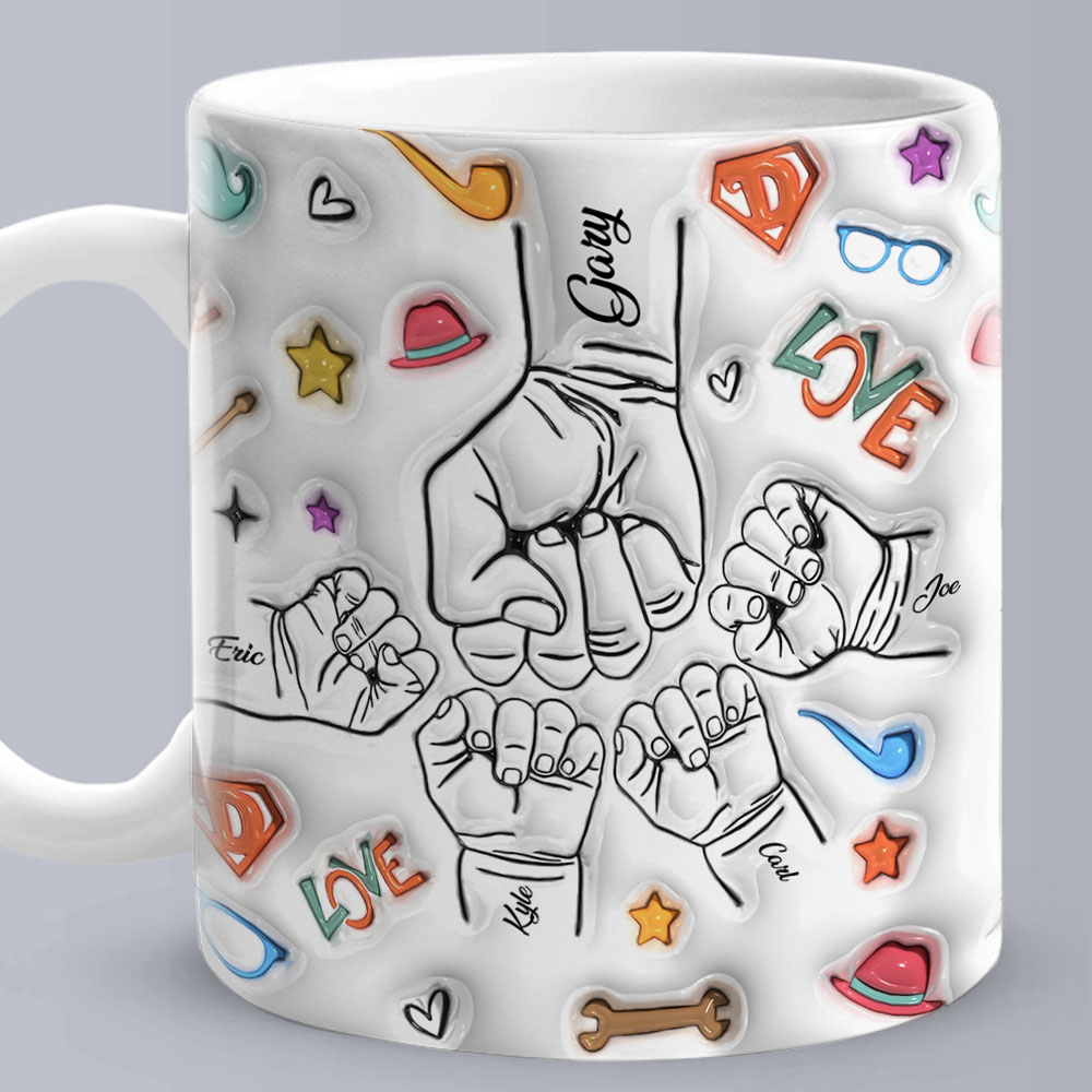 Personalized 3D Inflated Effect Kids Name Mug - Perfect Father's Day Gift-Blongser