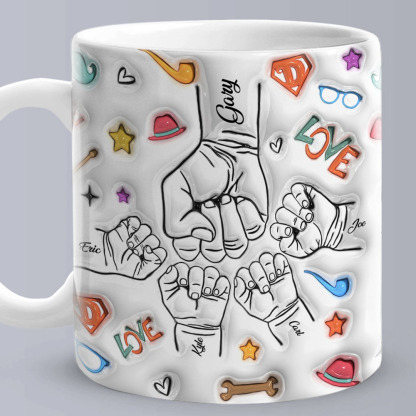 Personalized 3D Inflated Effect Kids Name Mug - Perfect Father's Day Gift-Blongser