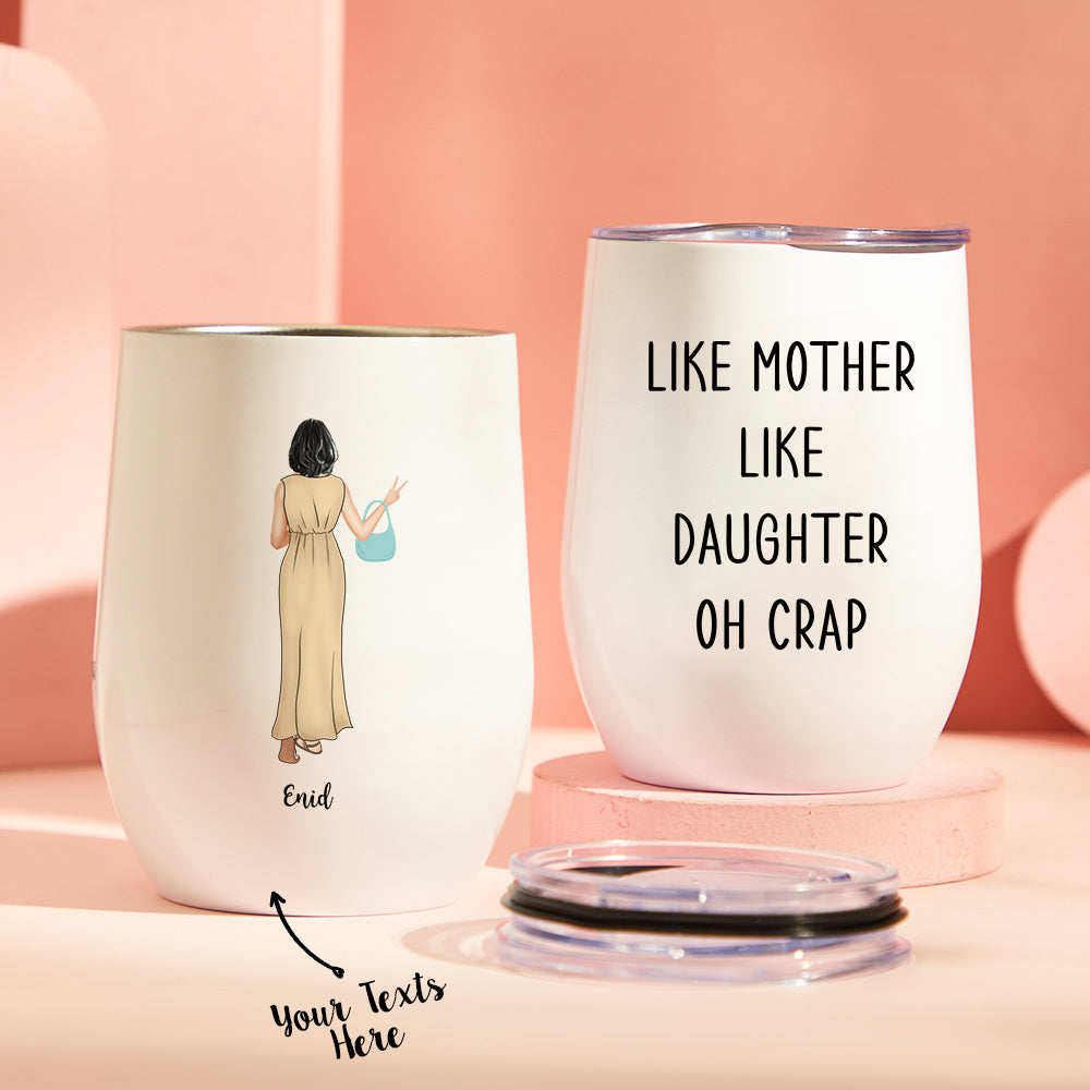 Custom Image Engraved Mugs Like Mother Like Daughter Gifts for Mom-Blongser