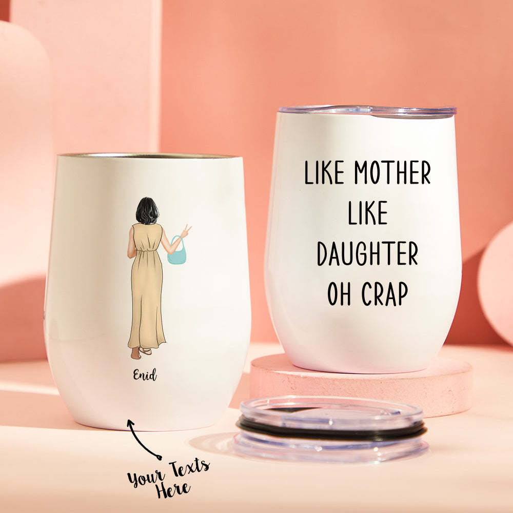 Custom Image Engraved Mugs Like Mother Like Daughter Gifts for Mom-Blongser