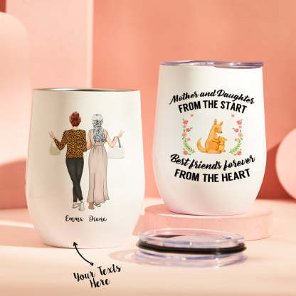 Custom Image Engraved Mugs Like Mother Like Daughter Gifts for Mom-Blongser