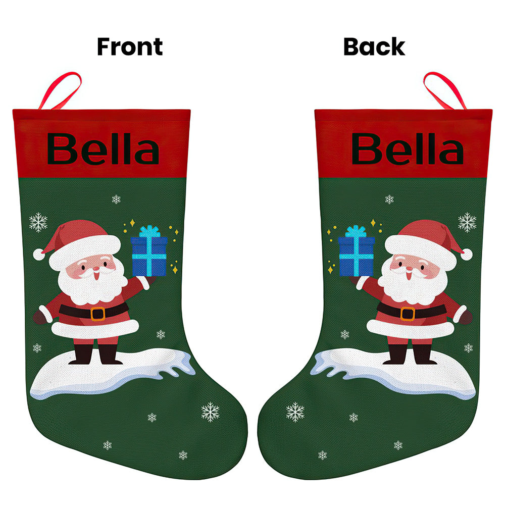 Personalised Christmas Stocking - Ballantines Font - Custom Name Stocking Christmas Gift For Family-Blongser