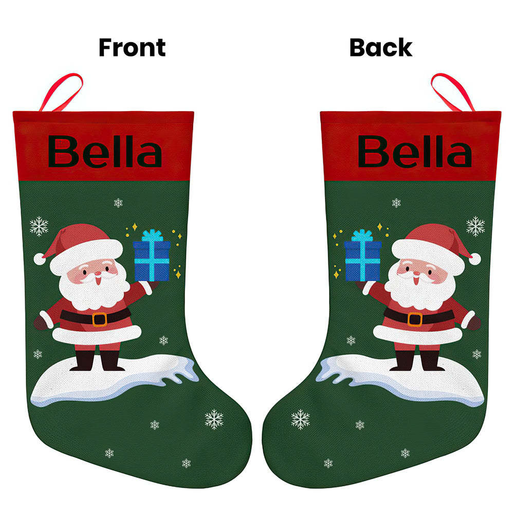 Personalised Christmas Stocking - Ballantines Font - Custom Name Stocking Christmas Gift For Family-Blongser