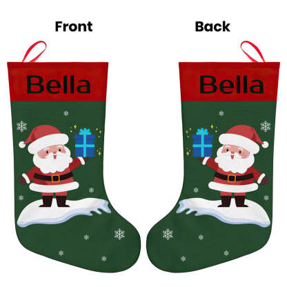 Personalised Christmas Stocking - Ballantines Font - Custom Name Stocking Christmas Gift For Family-Blongser