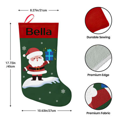 Personalised Christmas Stocking - Ballantines Font - Custom Name Stocking Christmas Gift For Family-Blongser