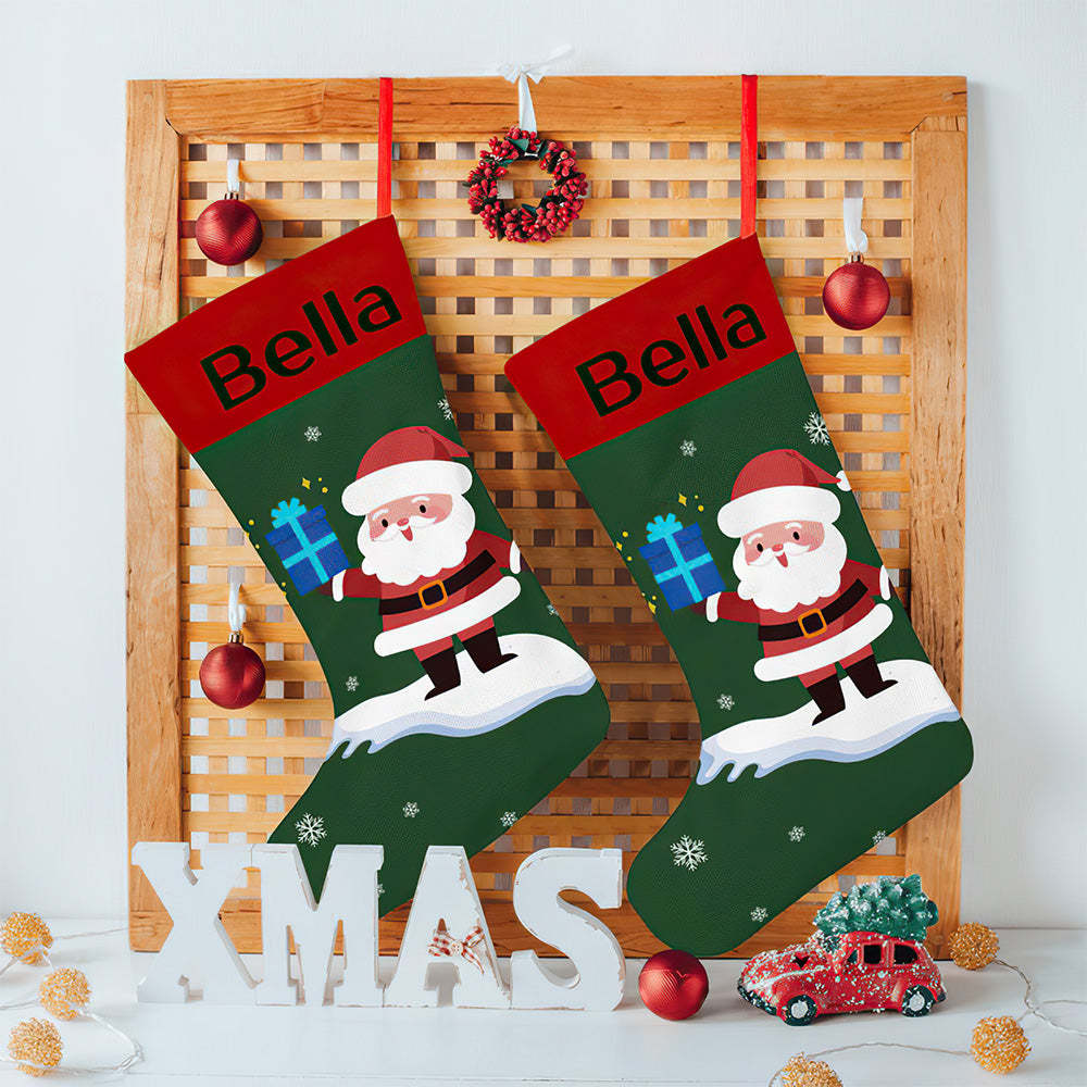 Personalised Christmas Stocking - Ballantines Font - Custom Name Stocking Christmas Gift For Family-Blongser