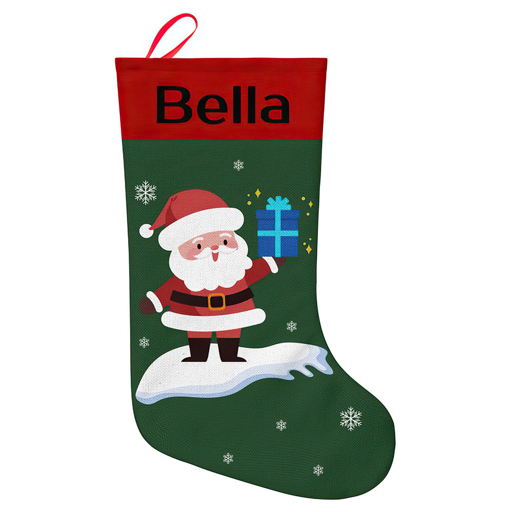 Personalised Christmas Stocking - Ballantines Font - Custom Name Stocking Christmas Gift For Family-Blongser