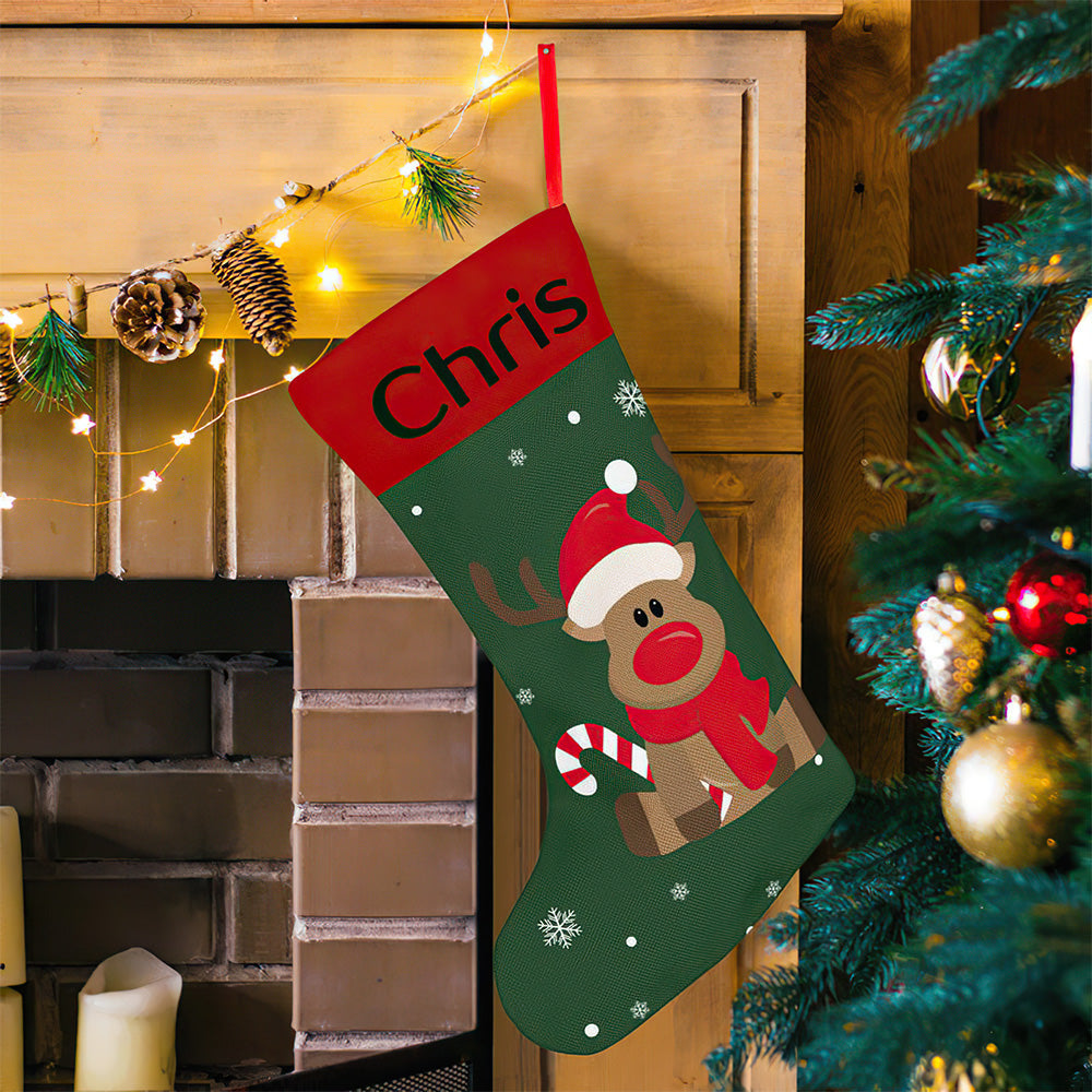 Personalised Christmas Stocking - Ballantines Font - Custom Name Stocking Christmas Gift For Family-Blongser