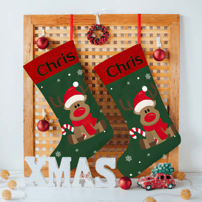 Personalised Christmas Stocking - Ballantines Font - Custom Name Stocking Christmas Gift For Family-Blongser